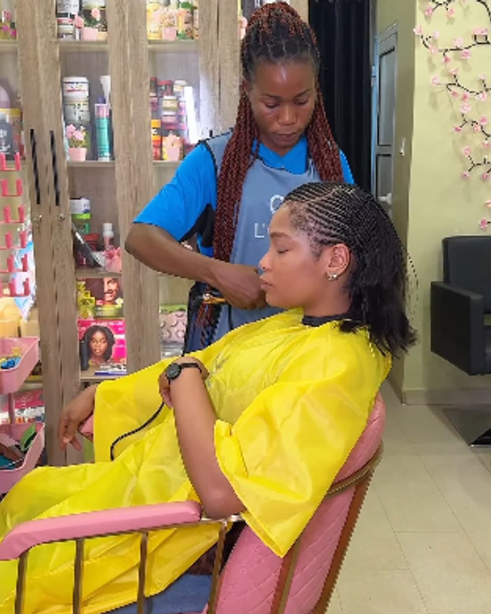 Curved Stitch Cornrows & Scalp Care - hair