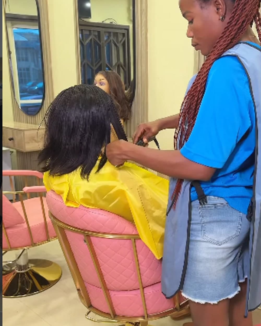 Silk Press & Thermal Glossing - hair