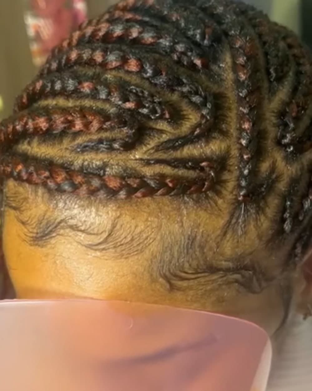 Curved Stitch Cornrows & Laid Edges